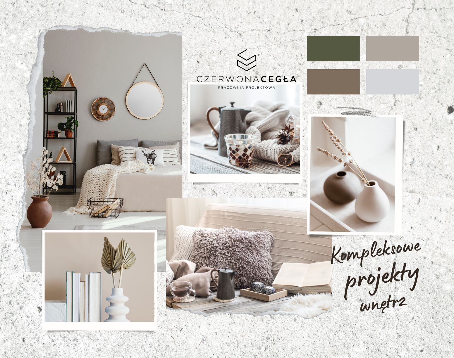 projekt wnętrza - moodboard