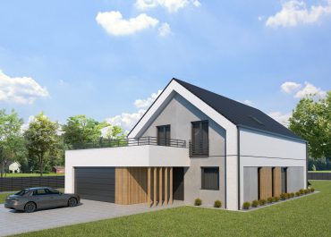 projekt domu z użytkowym poddaszem